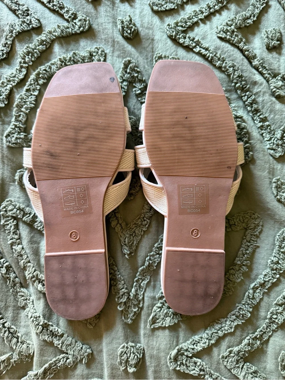 Women's Cream Knotted Slide Sandals